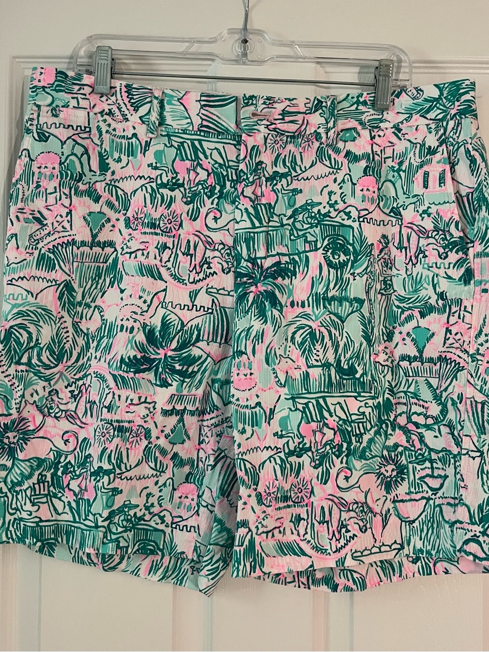 Lilly Pulitzer Pink and Green Printed Men’s Shorts